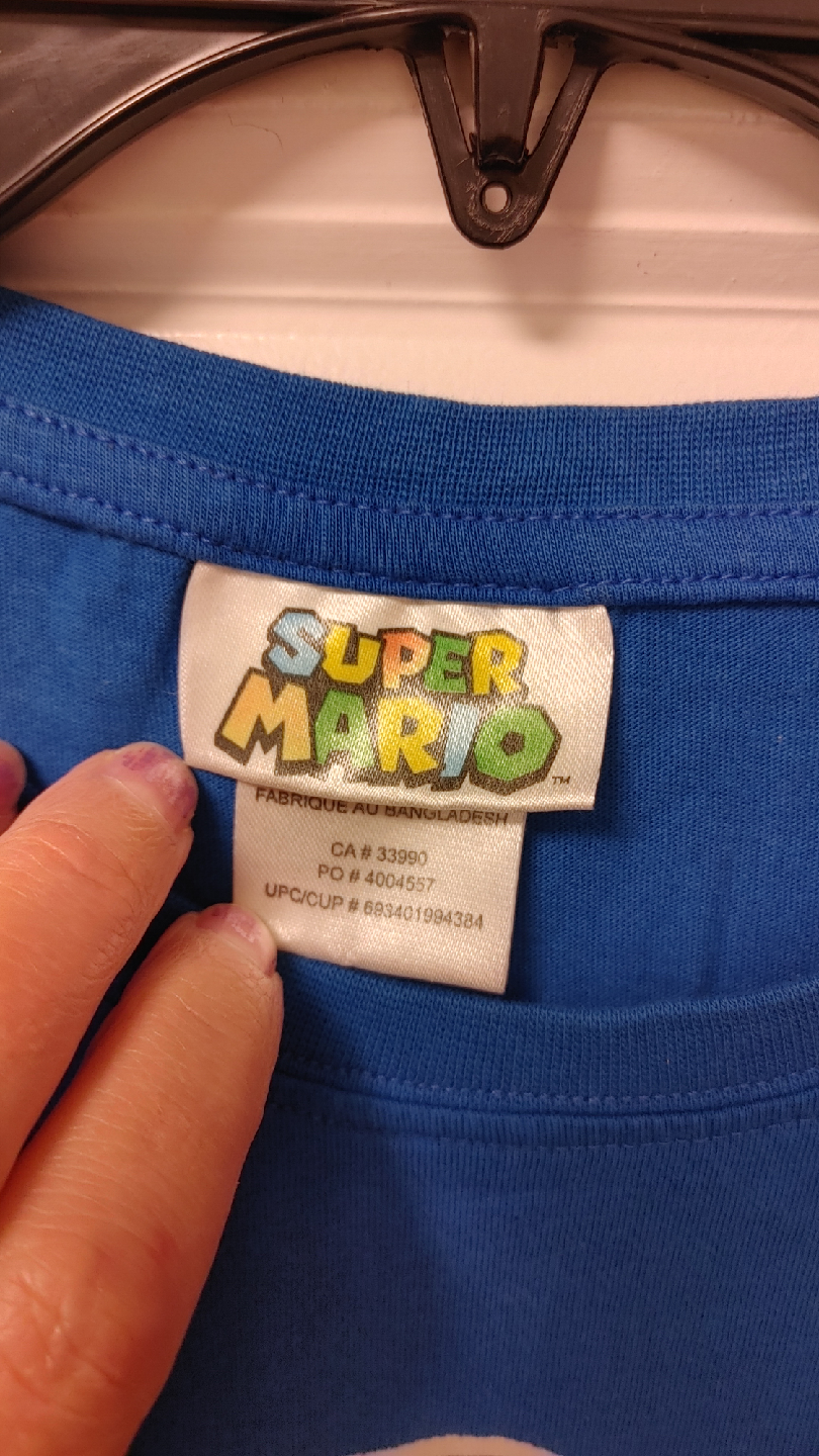 Super Mario Blue T-Shirt. Men's - Size M - photo 2