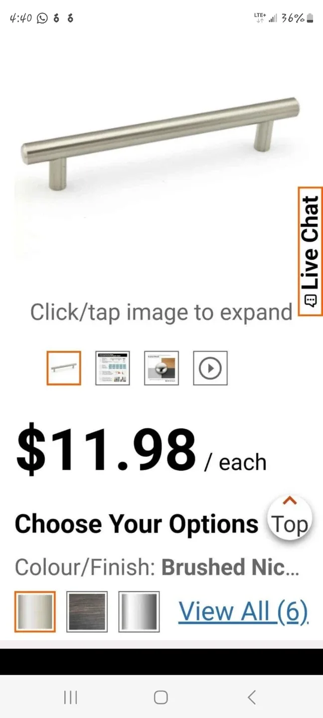 Cabinet drawer and cupboard handles (38) image indicator(3)