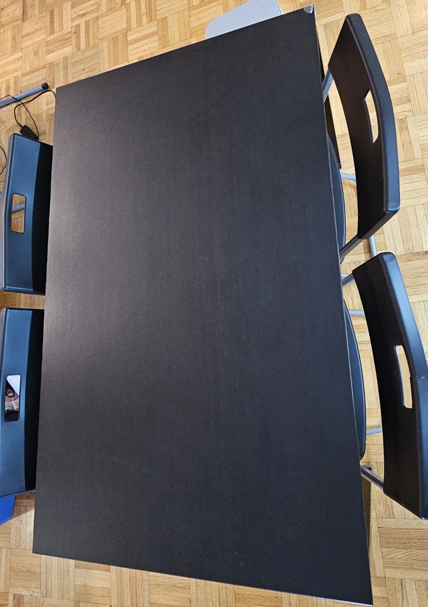 Black Dining Table with 4 Chairs - photo 4