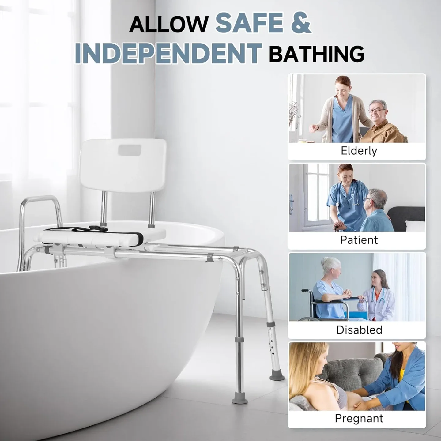 Sliding Bathtub Shower Chair BNIB image indicator(4)