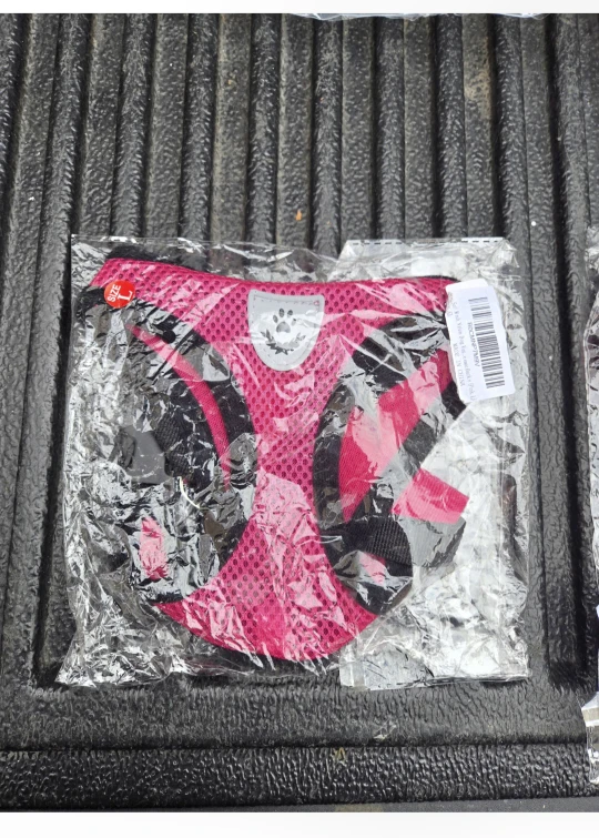 New Soft Pink Mesh Nylon Dog Vest Harness Leash Set – Sz Large - photo 3