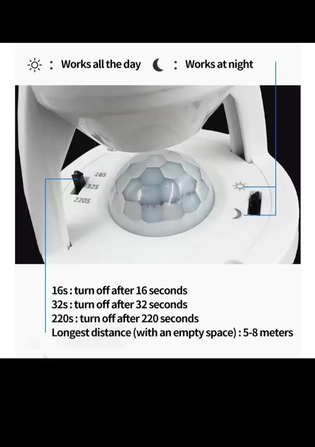 E27 Motion Sensor Lamp Base image indicator(4)