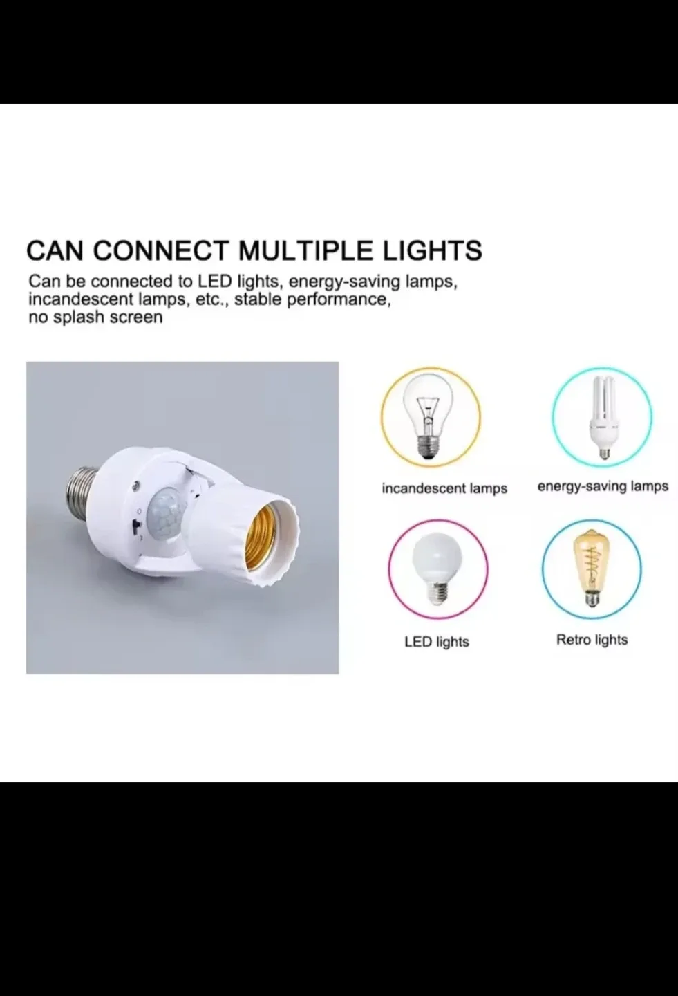 E27 Motion Sensor Lamp Base image indicator(7)