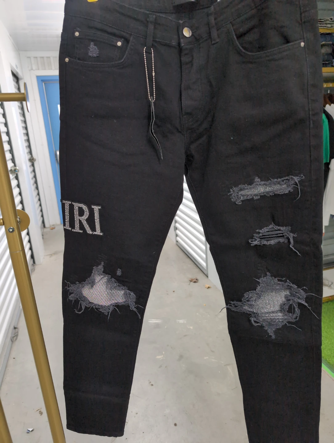 Amiri Black Distressed Jeans - photo 5