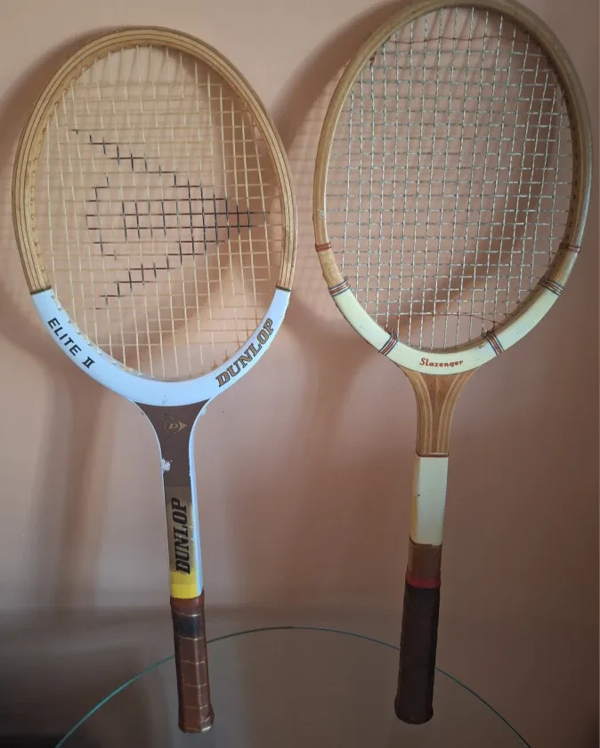 vintage Slazenger Demon & Dunlop Elite II Tennis Racquets image indicator(2)