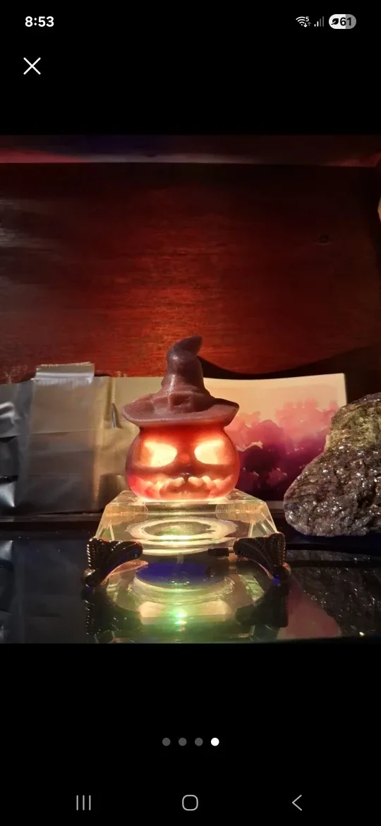 Sodalite Cat & Calcite or Aventurine Pumpkin Witch image indicator(4)