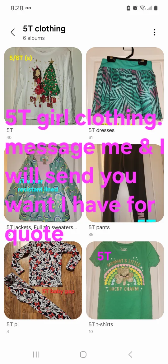 5T Girl's Clothing * will send pictures of what I have