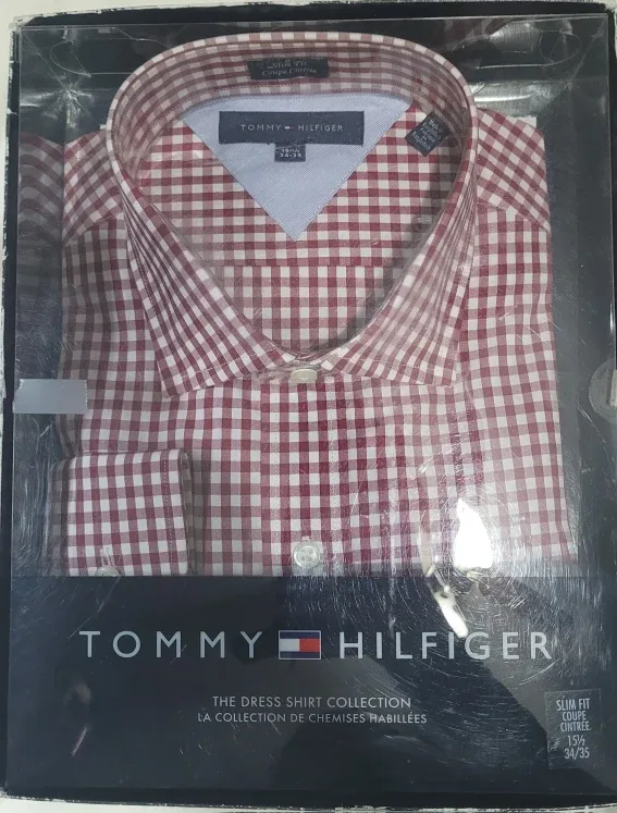 NEW Tommy Hilfiger Dress Shirt Slim Fit 15 1/2 34/35 image indicator(5)