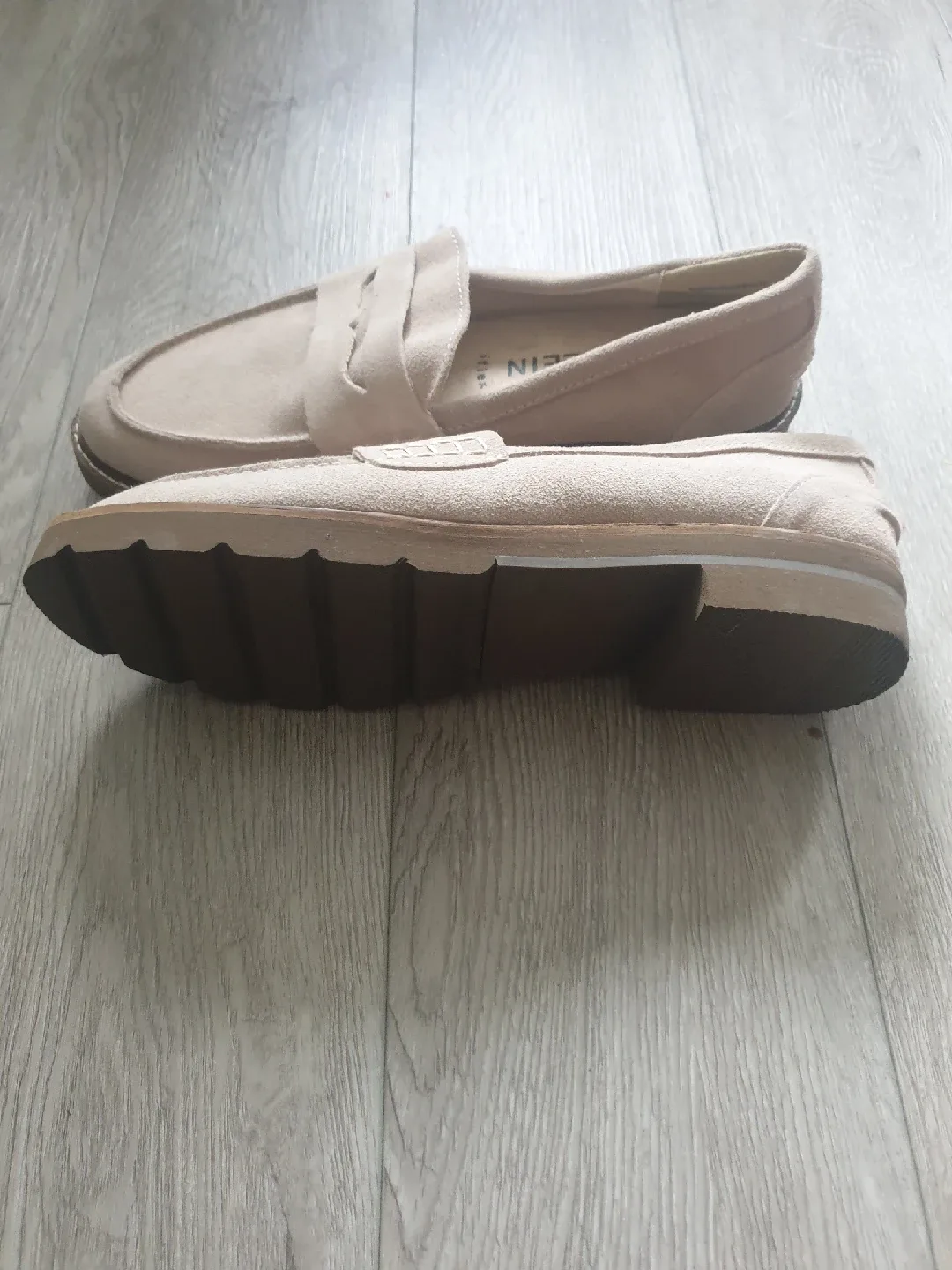 Anne Klein Beige Suede Loafers image indicator(3)