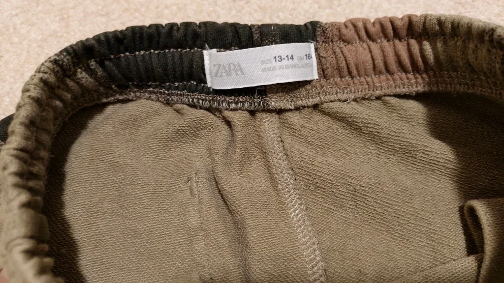 Zara Camo Print Sweatpants - Size 13-14y image indicator(3)