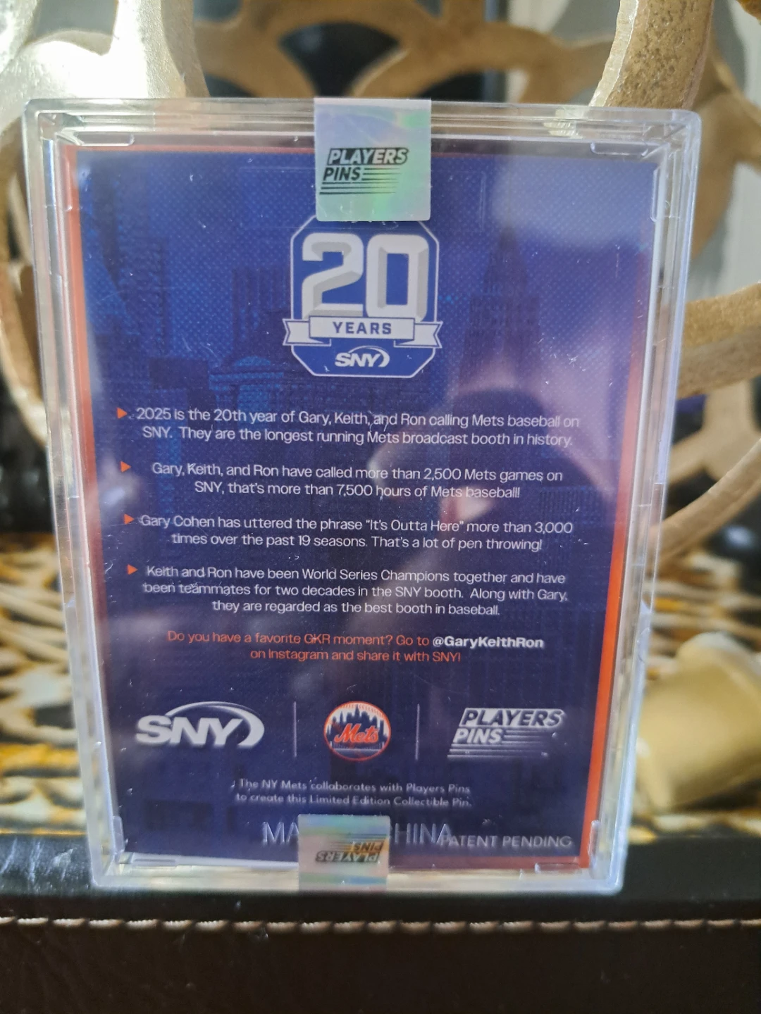 Ron Darling SNY 20th Anniversary Pin - photo 2
