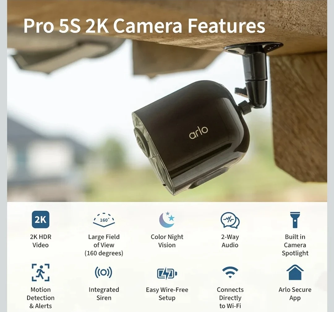 Arlo Pro 5S 2K Security Camera - photo 2