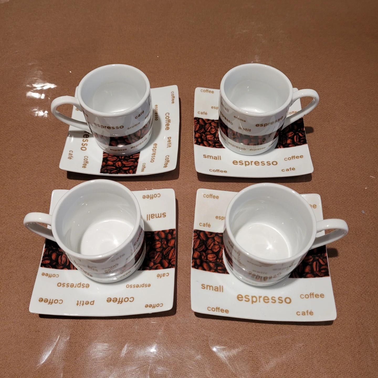 Espresso Cups and Saucers Set
