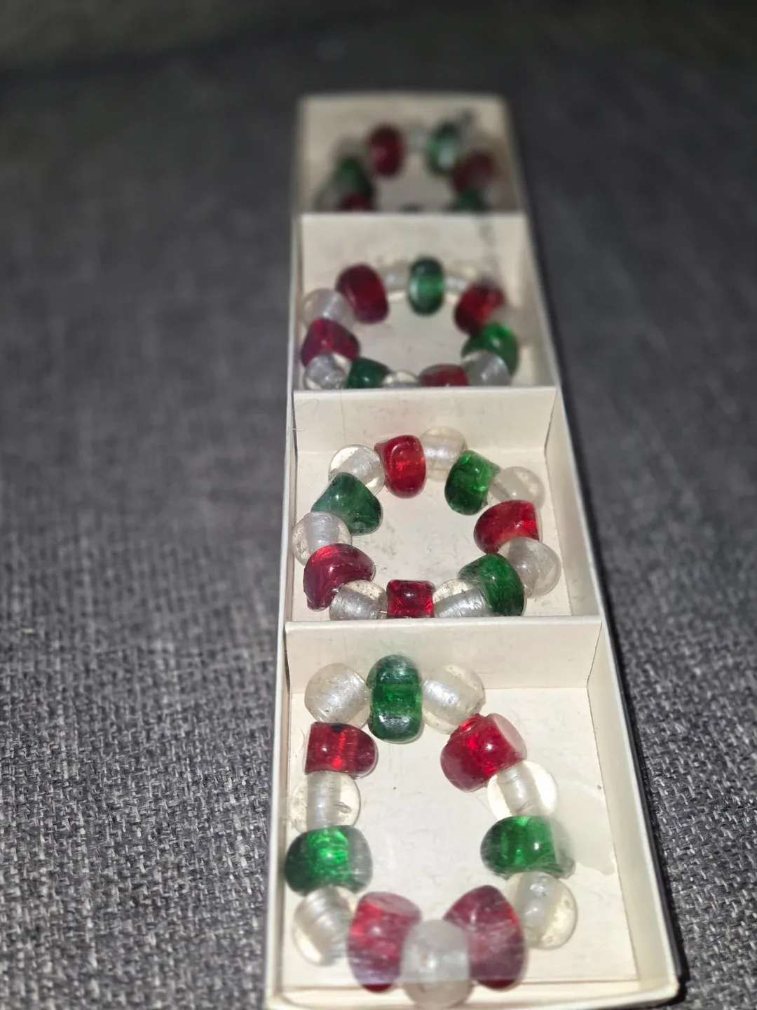 Tag Beaded Napkin Rings - Set of 3