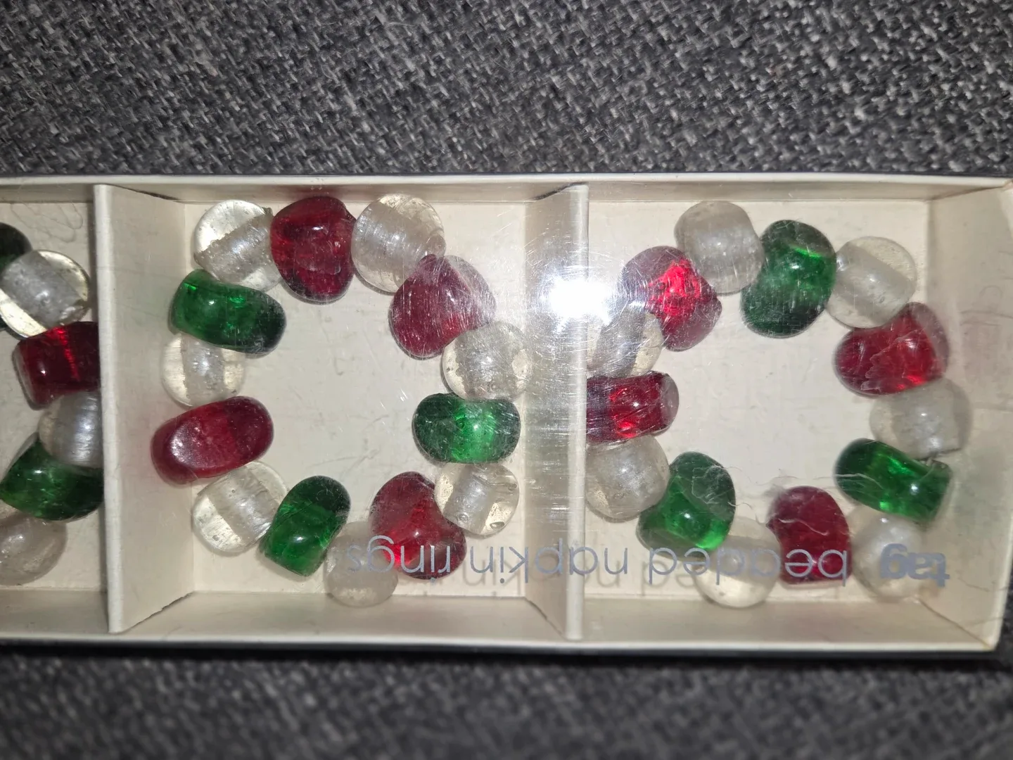 #Cleanout. Tag Beaded Napkin Rings - Set of 3 image indicator(3)