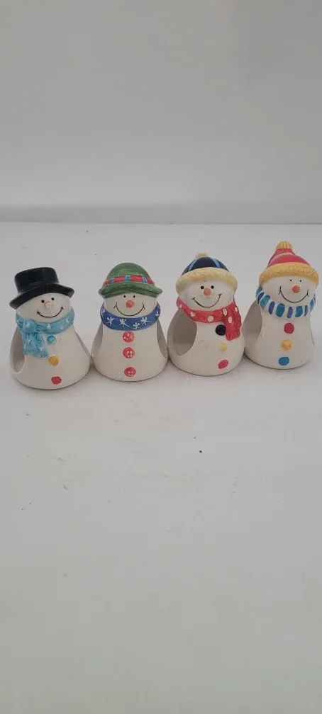 Set of 4 Snowman napking Holders image indicator(4)