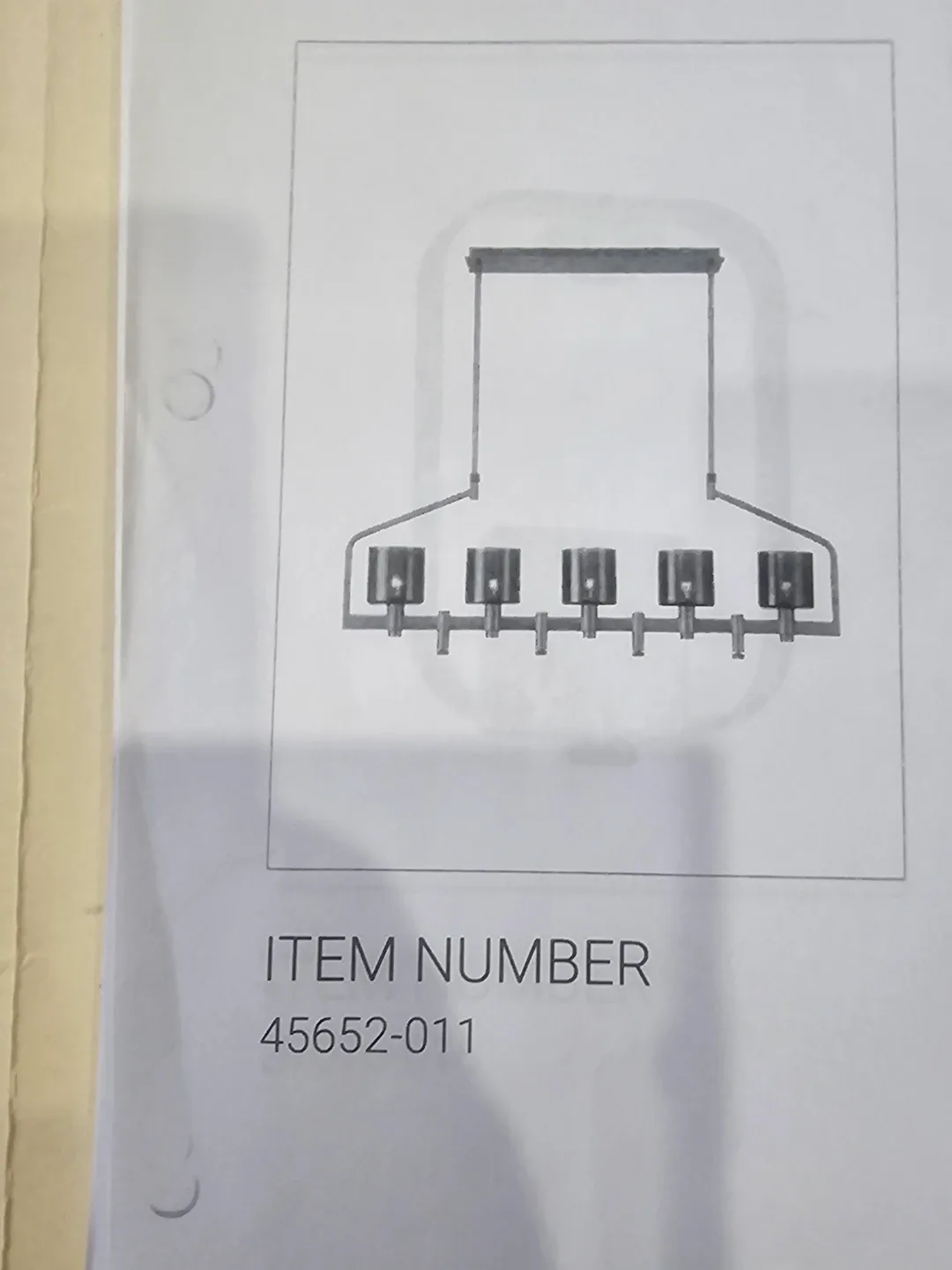 Lighting Fixture - Item Number 45652-011