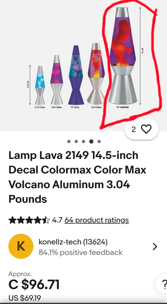 Lava Lamp 2149 14.5-inch Decal Colormax Volcano Lamp image indicator(2)