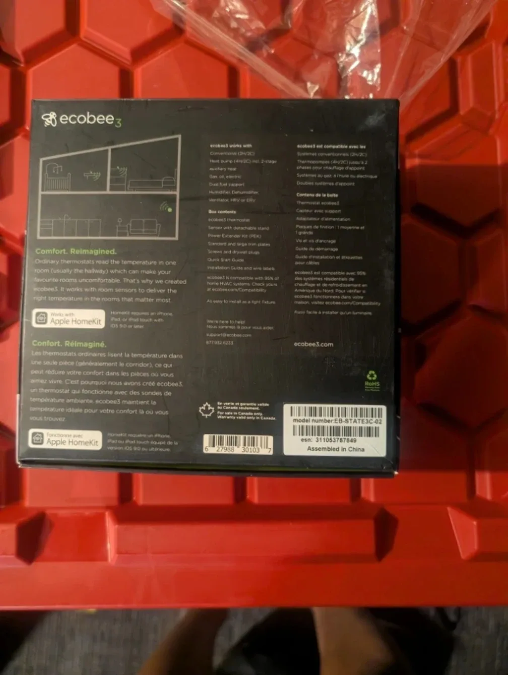 New Ecobee3 Smarter Wi-Fi Thermostat with Room Sensor image indicator(2)