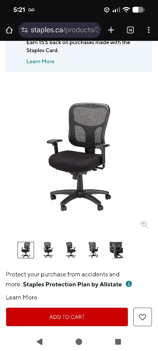 Tempur-Pedic Mesh Mid-Back Task Chair - Black - photo 5