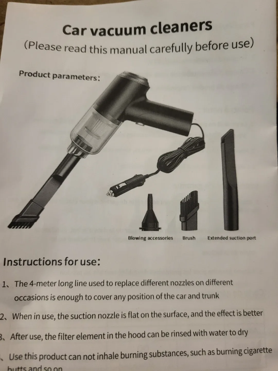 Portable Mini Car Vacuum Cleaner image indicator(2)