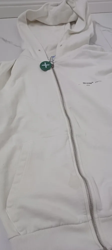 Off white diag zip up hoodie