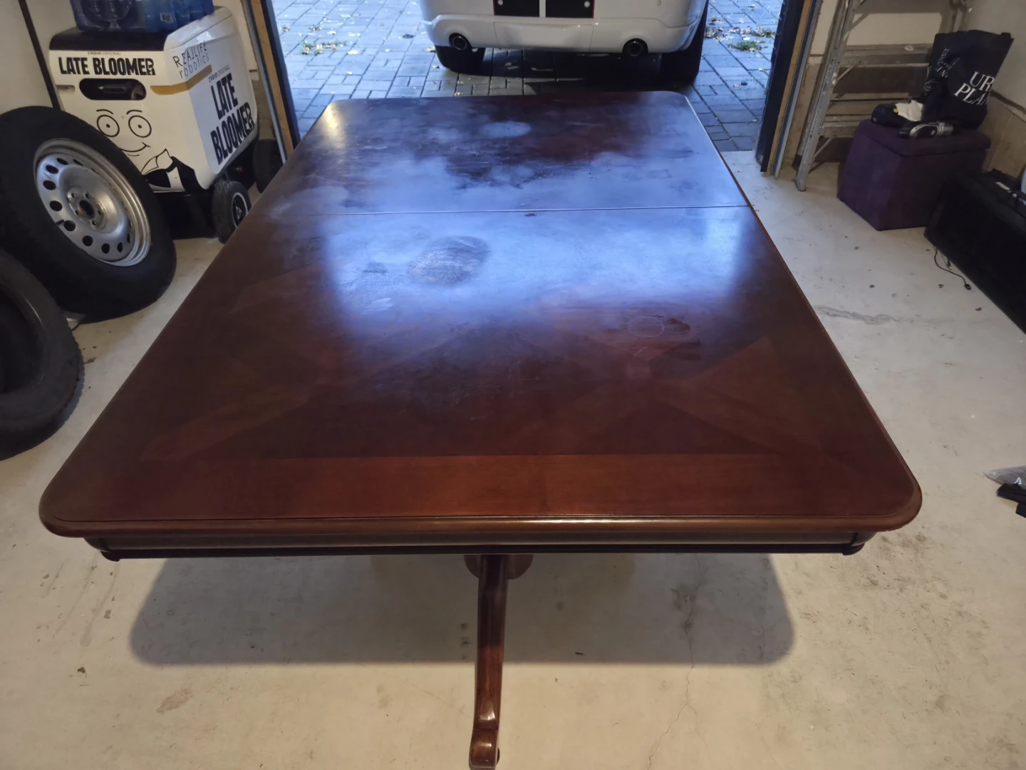 Dining Table with 4 Chairs - Dark Wood - photo 5