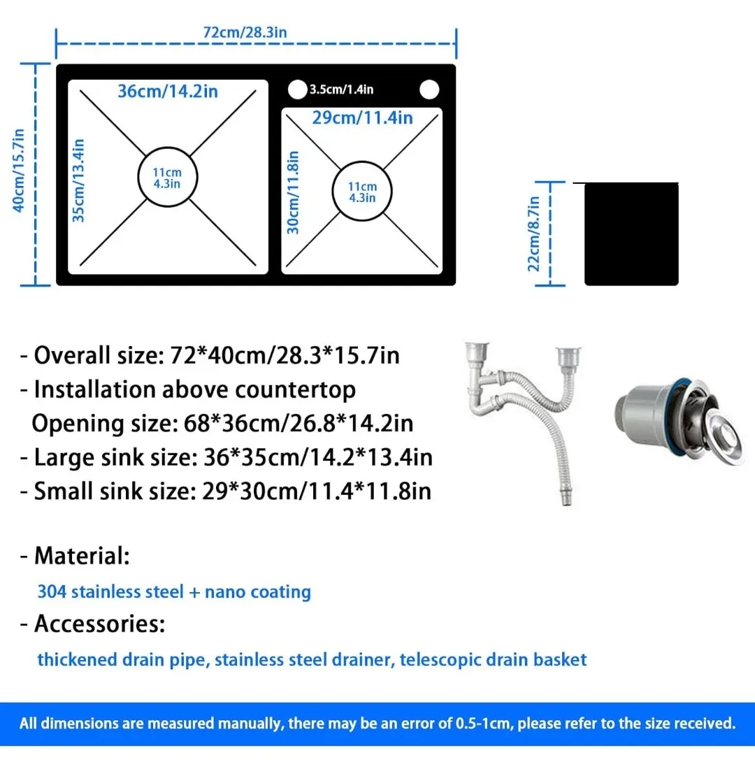 Stainless Steel Double Kitchen Sink image indicator(3)