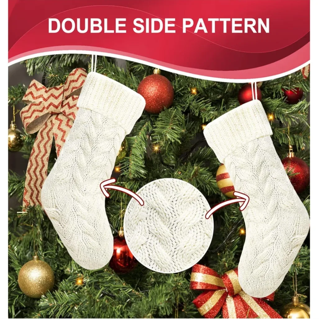 18" Knit Christmas Stockings, Set of 4 image indicator(3)