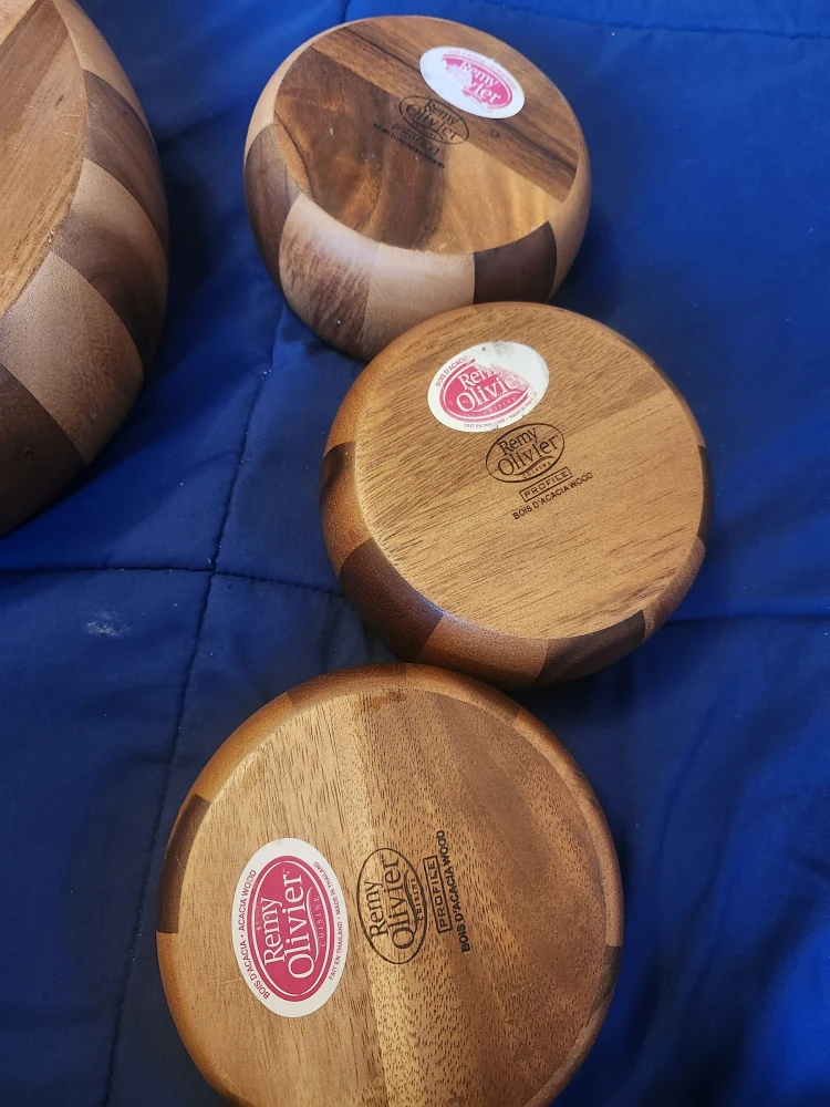 Remy Olivier Acacia Wood Bowls - photo 4