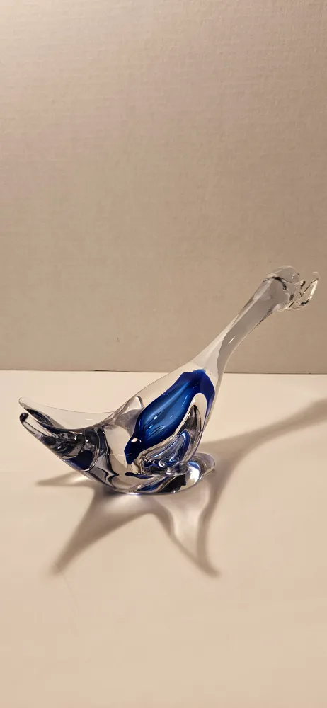 Blue & Clear Glass Duck Figurine image indicator(5)