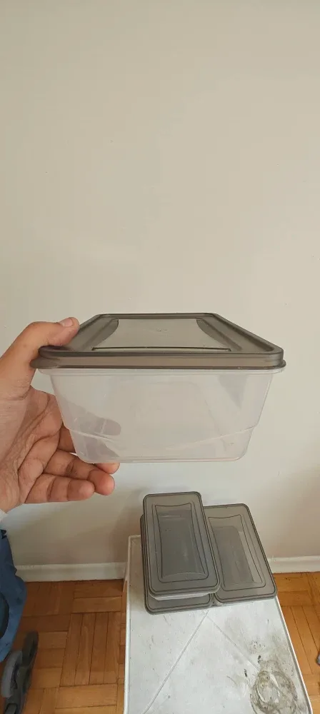 Set of 6 Grey Lid Food Storage Containers image indicator(4)