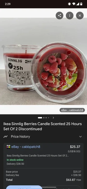 Ikea Sinnlig Scented Candles - Set of 3 image indicator(4)