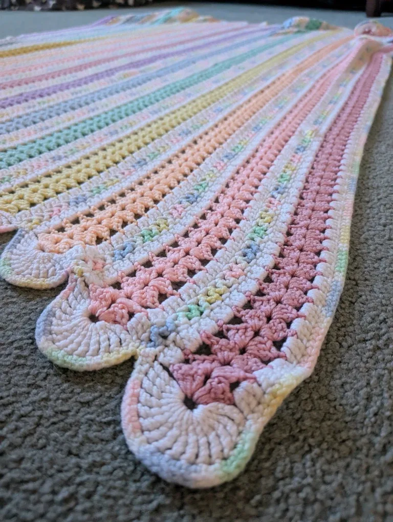 Handmade Crochet Baby Blankets - Pastel & Pink image indicator(4)