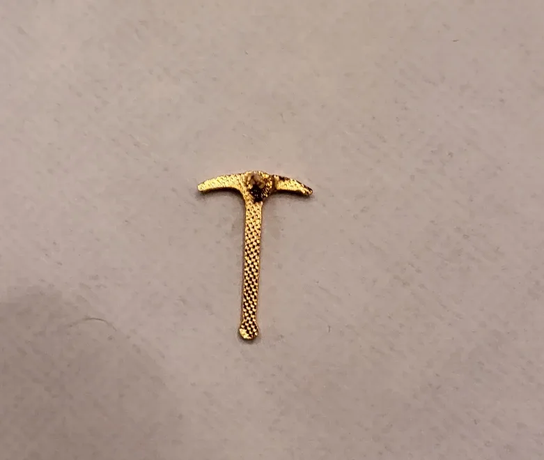 Gold Pickaxe Lapel Pin image indicator(3)