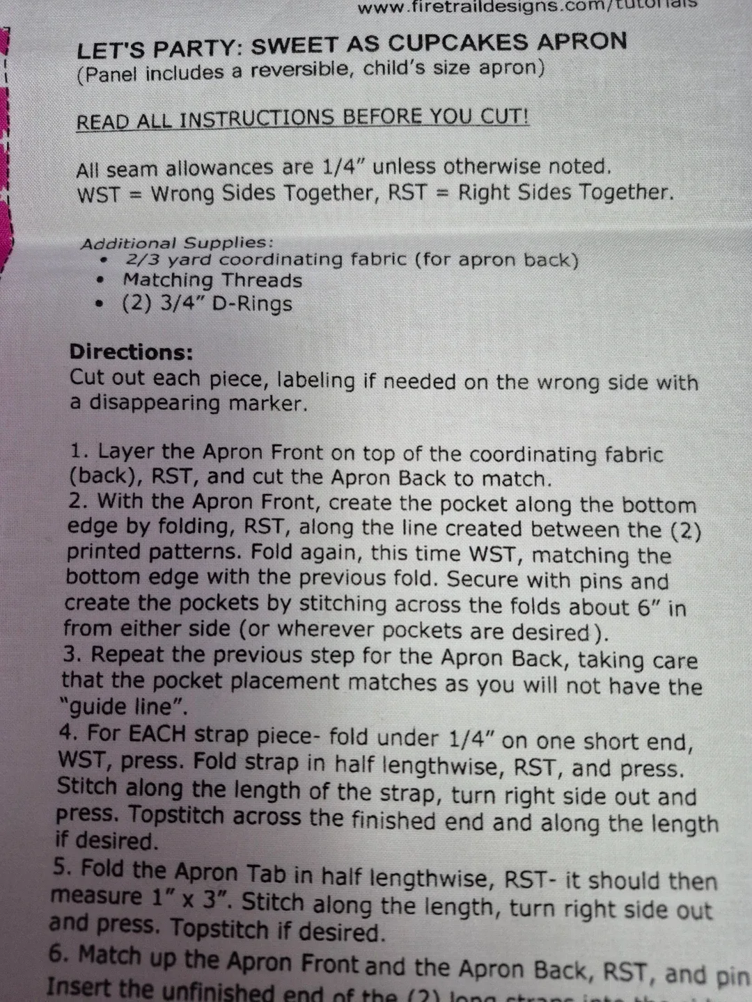 Let's Party: Sweet as Cupcakes Apron Panel image indicator(2)