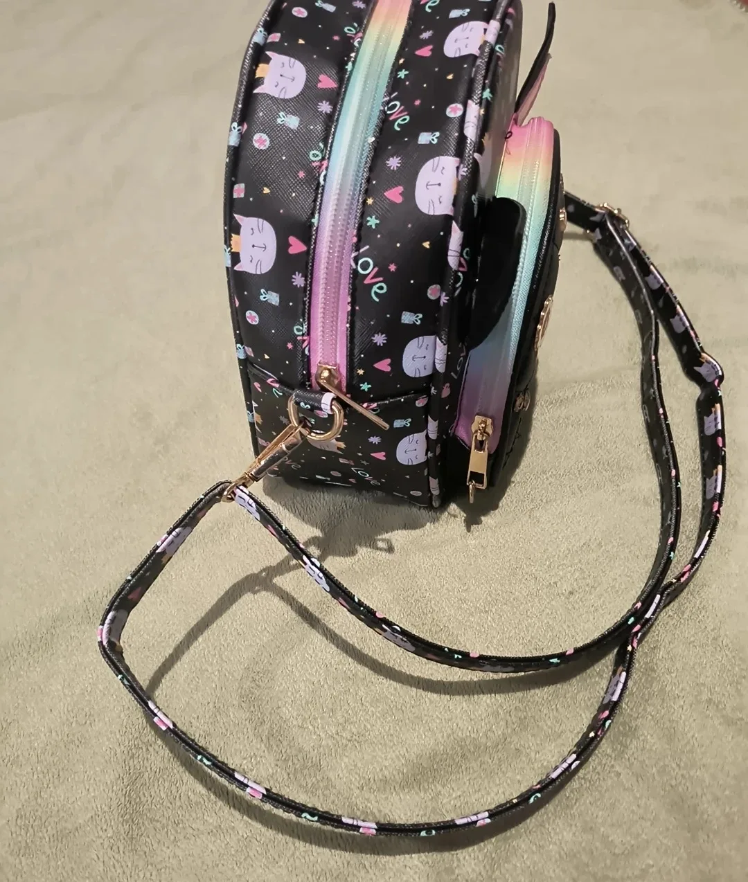 Cute Cat Print Mini Backpack image indicator(6)