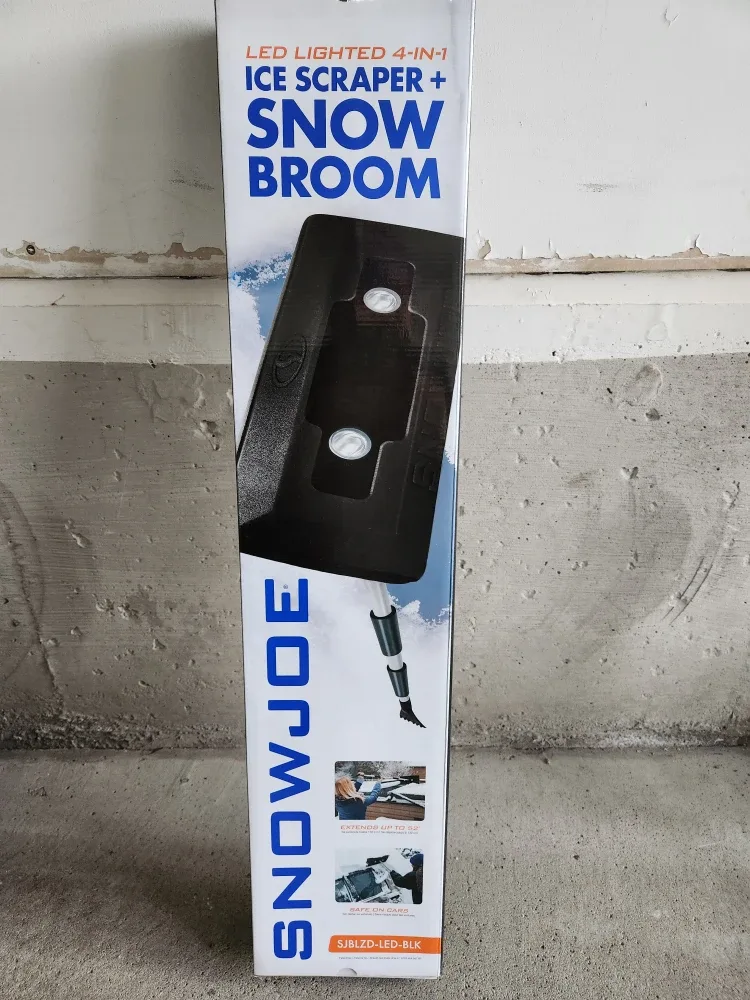 Snow Joe Illum-n-Broom LED Lighted 4-in-1 Ice Scraper