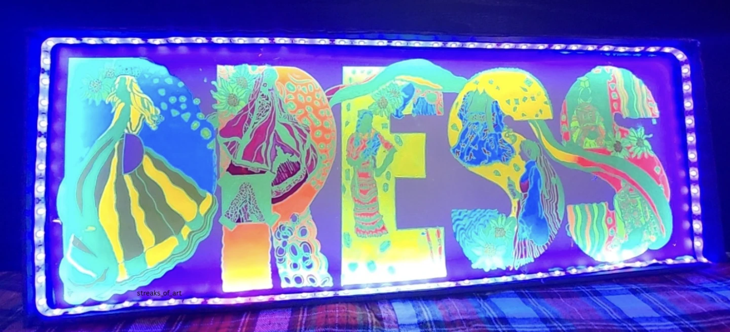 Art Sign - 'DRESS' LED Light