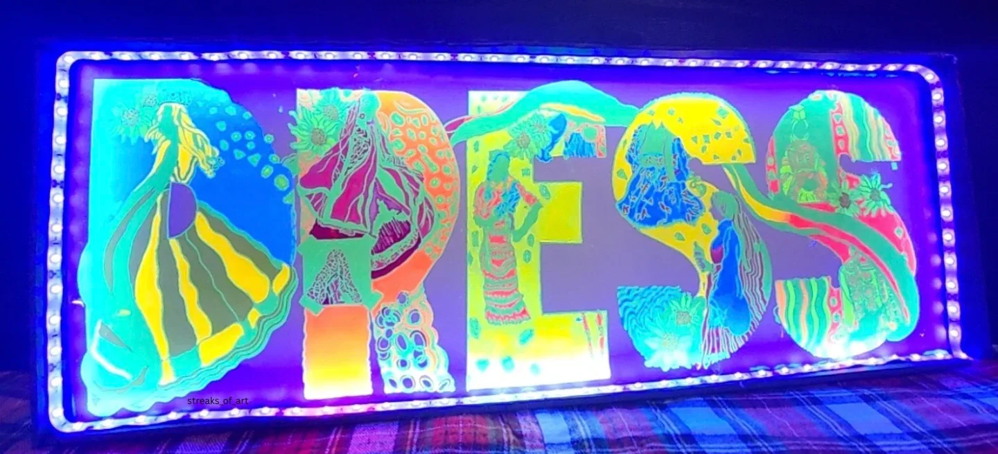 Art Sign - 'DRESS' LED Light