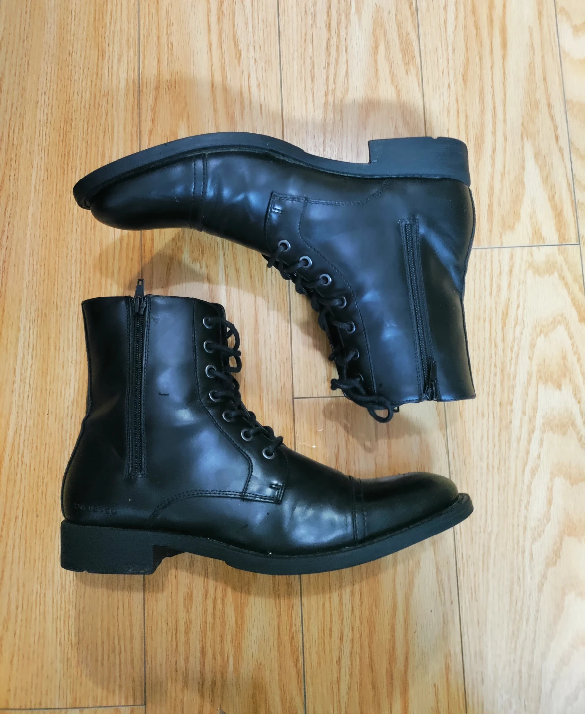 Unlisted Kenneth Cole 6 inch high Black Lace-Up Boots men's 8.5 - photo 5