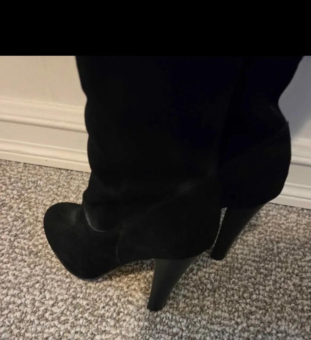 Thigh High Black Suede Boots image indicator(3)