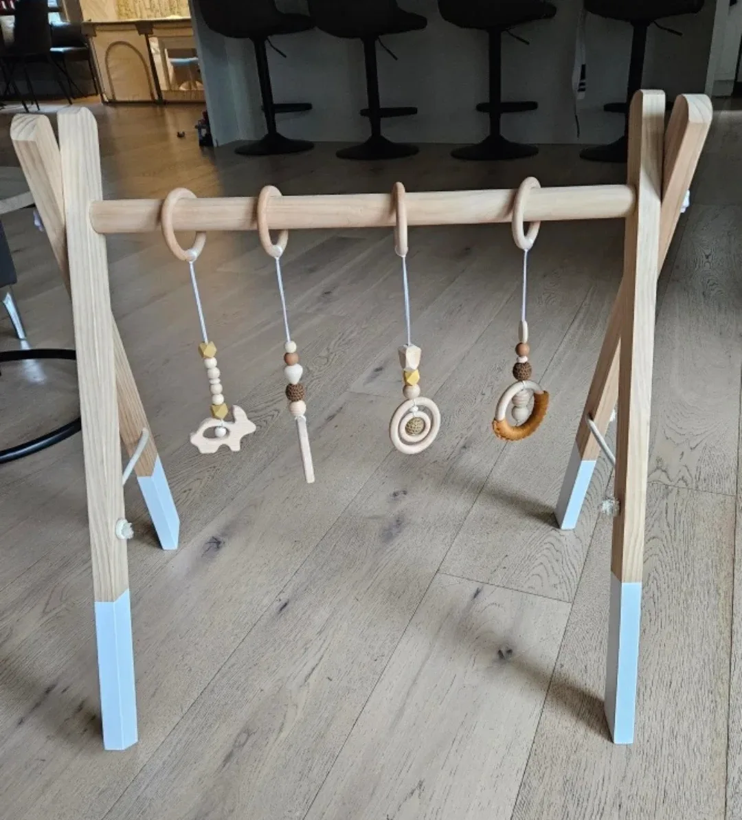 Wooden Baby Gym with Hanging Toys