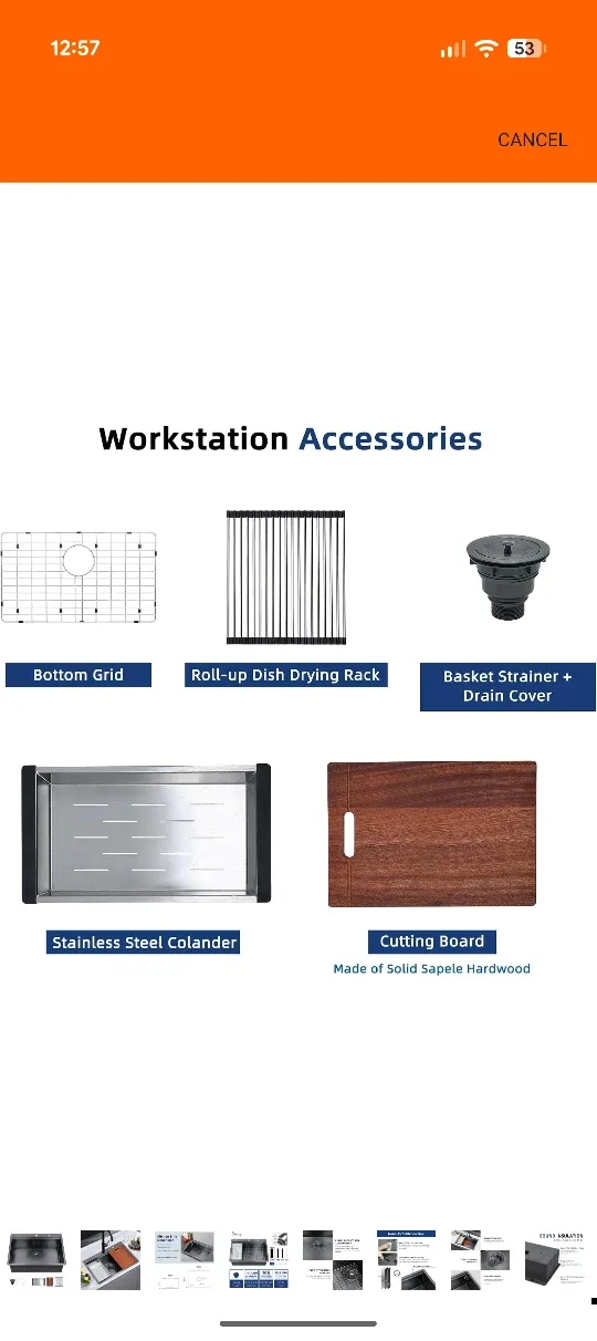 Davivy Kitchen Sink - 30 x 22 x 10 inches image indicator(9)