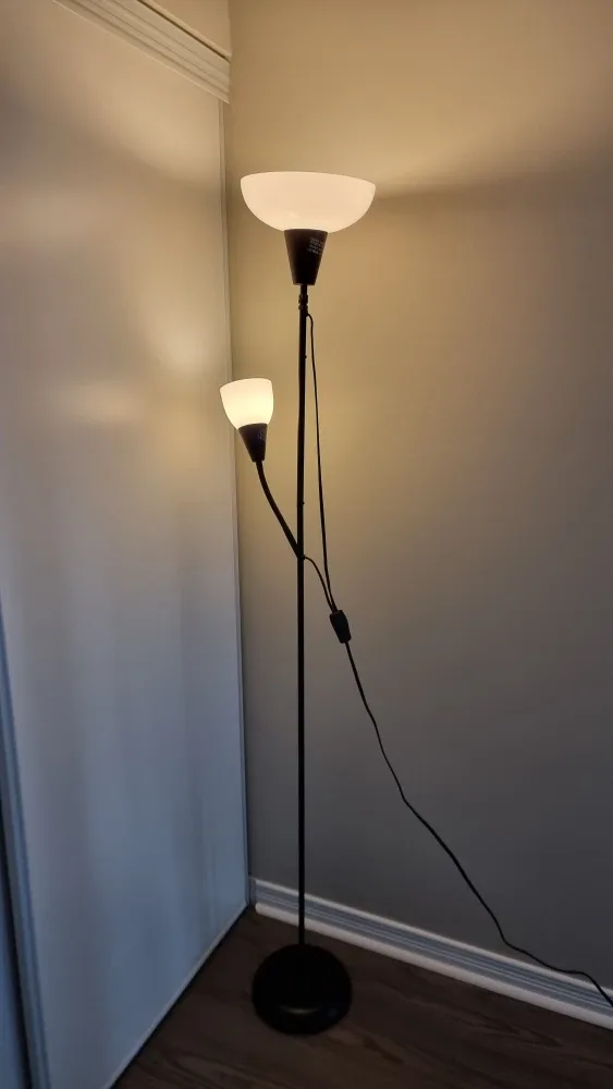 IKEA Floor Uplight/Reading Lamp - Black