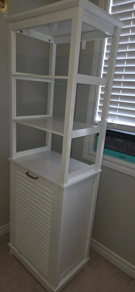 White Shelf with Laundry Hamper image indicator(3)