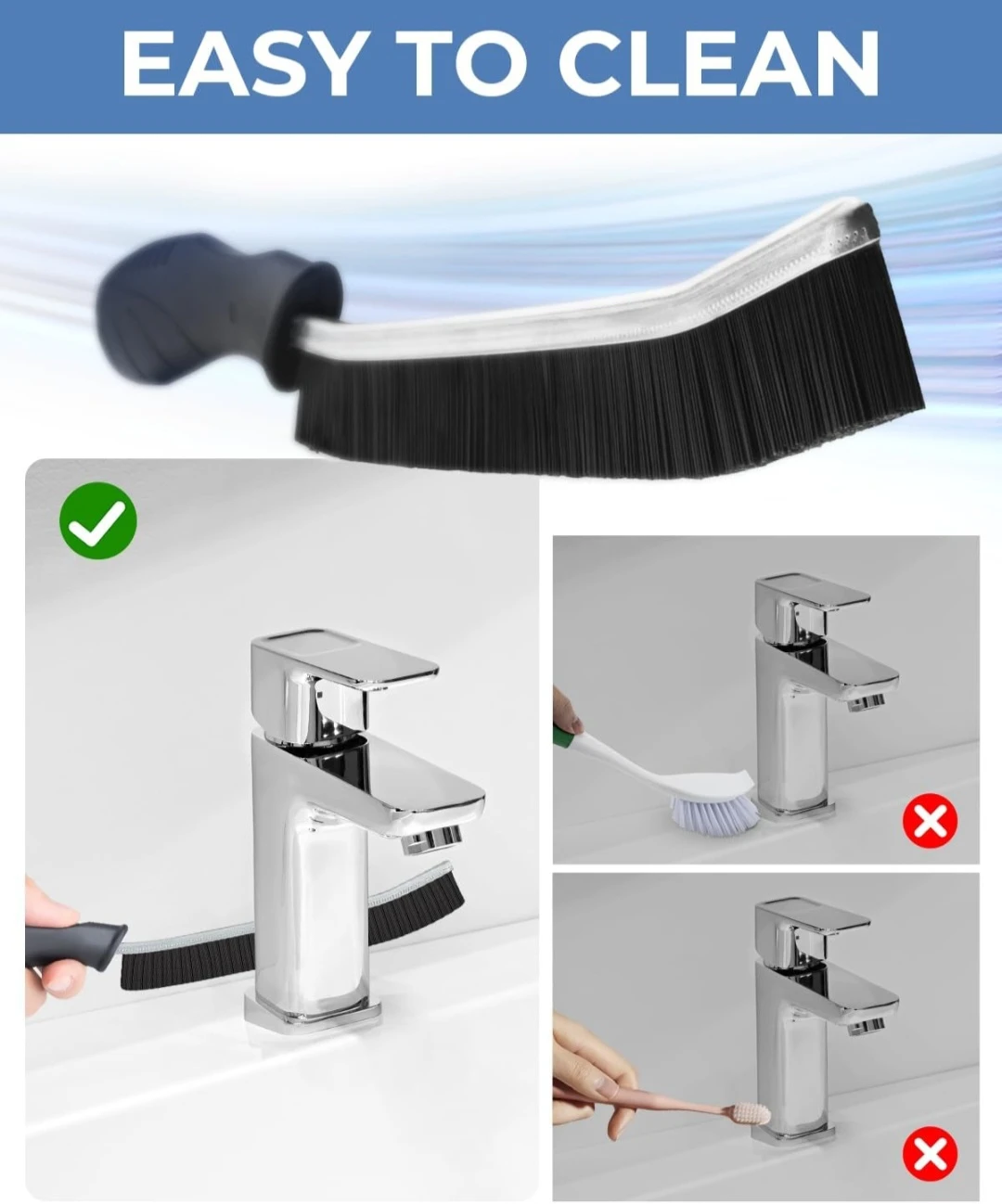 Cleangor Crevice Cleaning Brushes, Cleaner Scrub Brush Tool for - photo 3