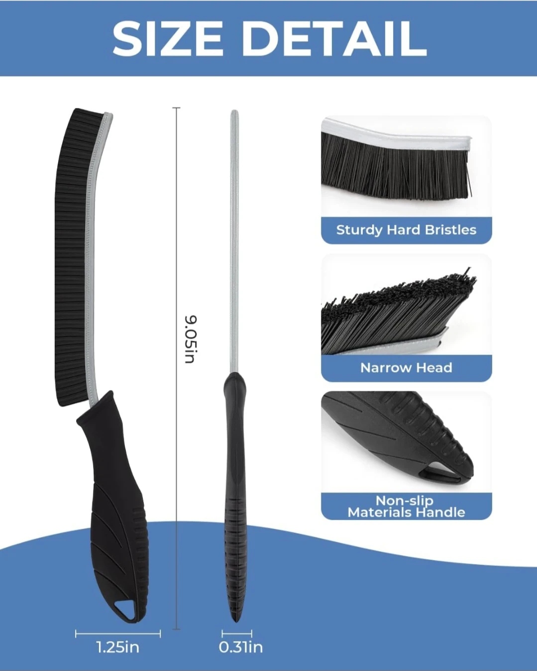 Cleangor Crevice Cleaning Brushes, Cleaner Scrub Brush Tool for - photo 5