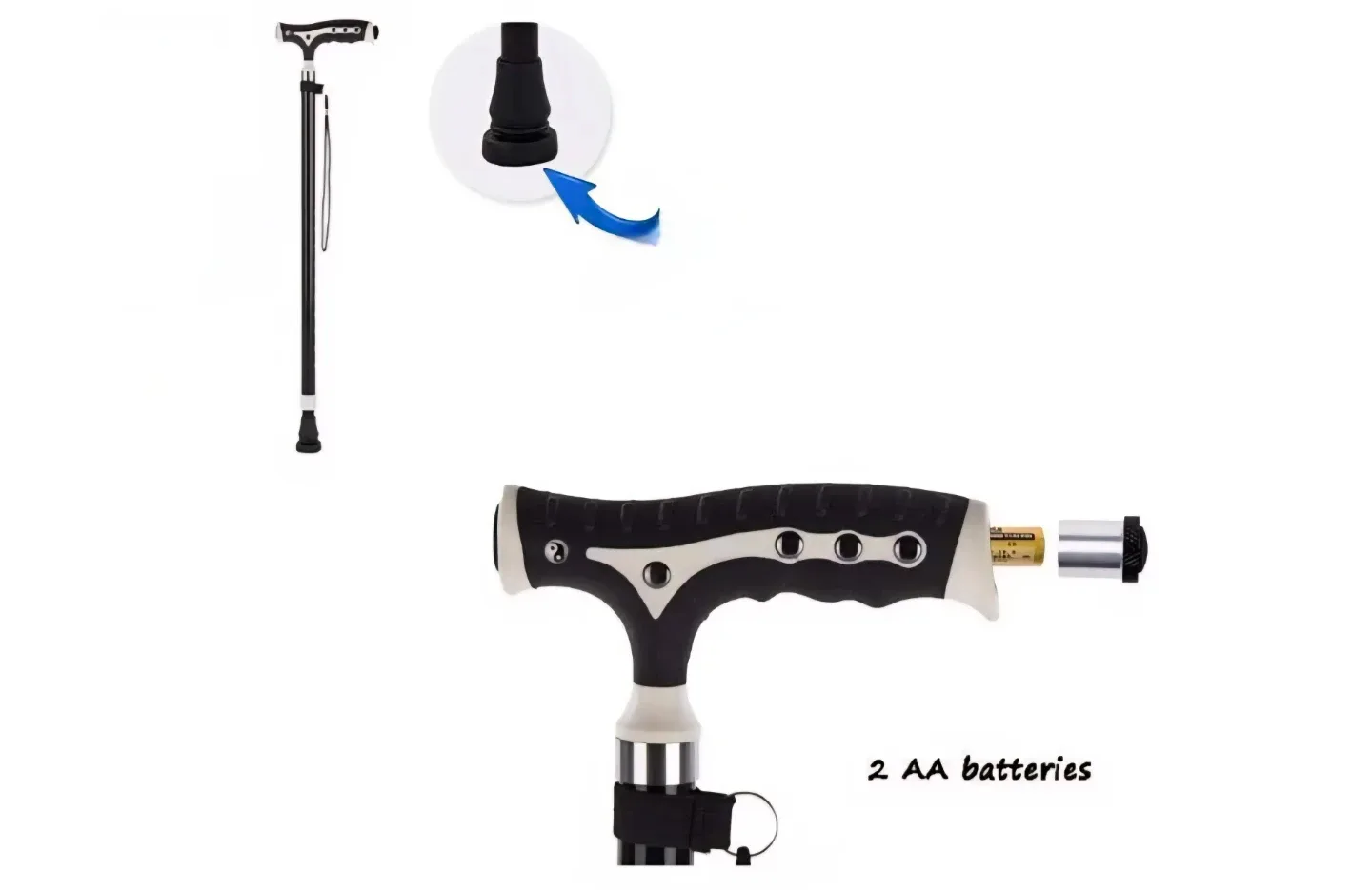 Adjustable Folding Walking Stick Cane image indicator(2)