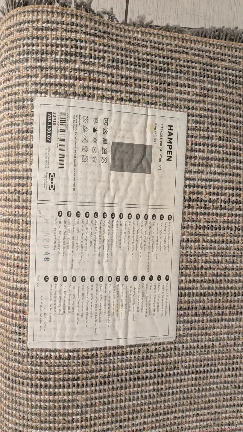 IKEA Hampen Rug Grey - 4.4 ft x 6.5 ft image indicator(2)